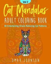 Cat Mandalas Adult Coloring Book Vol 2