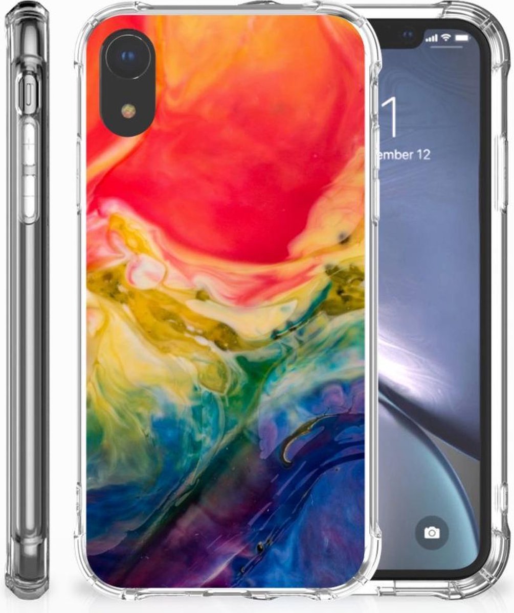 Back Cover Apple iPhone Xr Watercolor Dark