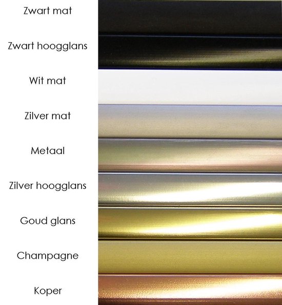 Homedecoration Kampen– Cadre photo - Format photo - 42x86 cm– Aluminium - Argent brillant