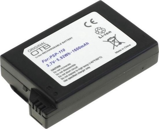 werkzaamheid Indrukwekkend jury Batterij Voor Sony PSP-110 1600mAh (Let op, Niet geschikt voor de Slim en  Lite PSP | bol.com