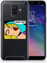 Geschikt voor Samsung Galaxy A6 (2018) Uniek TPU Hoesje Popart Oh Yes