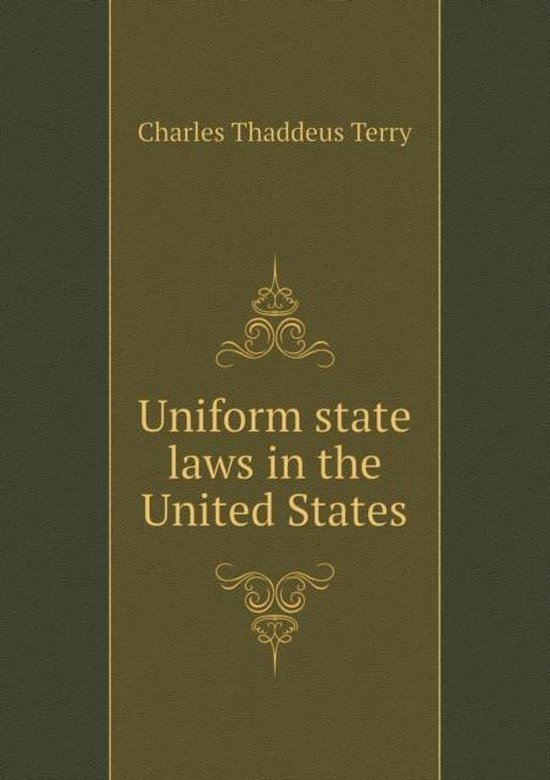 Uniform state laws in the United States 9785519468152 Charles