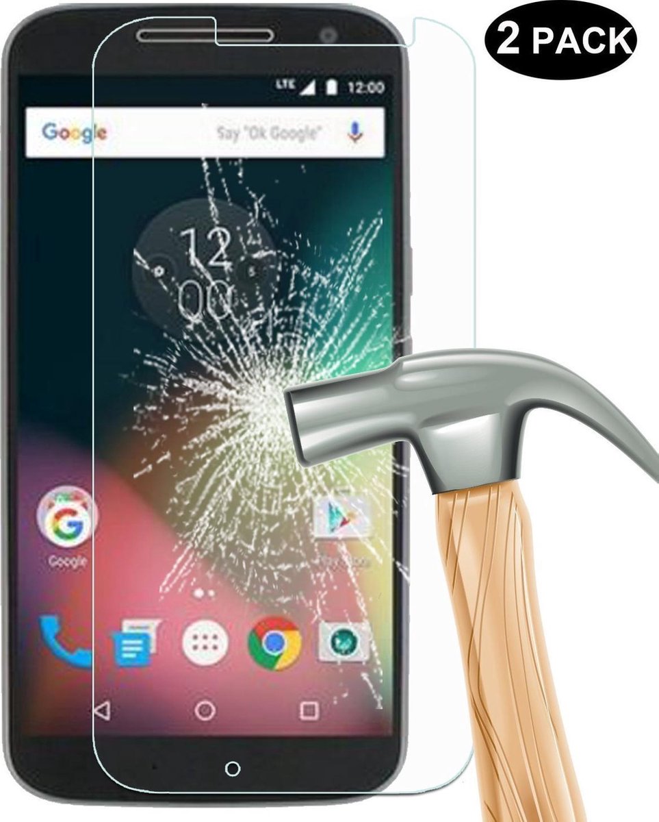 2 Pack Glazen Screenprotector Motorola Moto G4 Play generatie