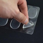12 Siliconen voet en hielbescherming pads – Voet en hielbeschermers - Anti-slip – 12 transparante gel inlegpads - One size