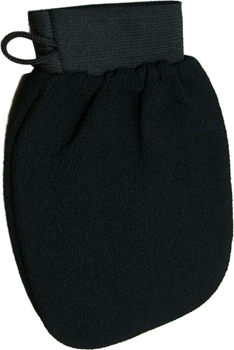 Hiden - Scrub handschoen - Washandje - Scrub Gezicht - Scrub Lichaam - Hamam - Douche Handschoen - Zwart