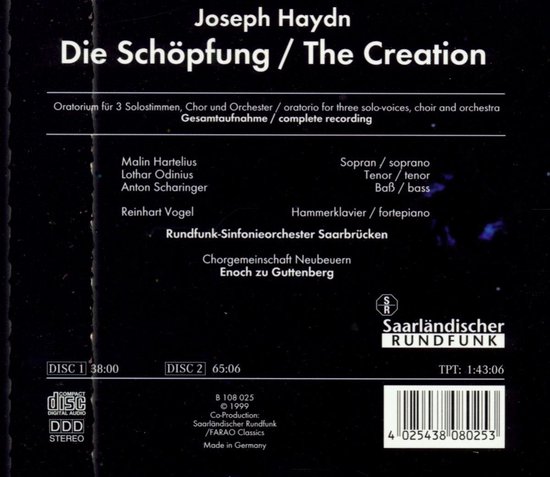 Haydn Die Schopfung - Lothar Odinius Malin Hartelius