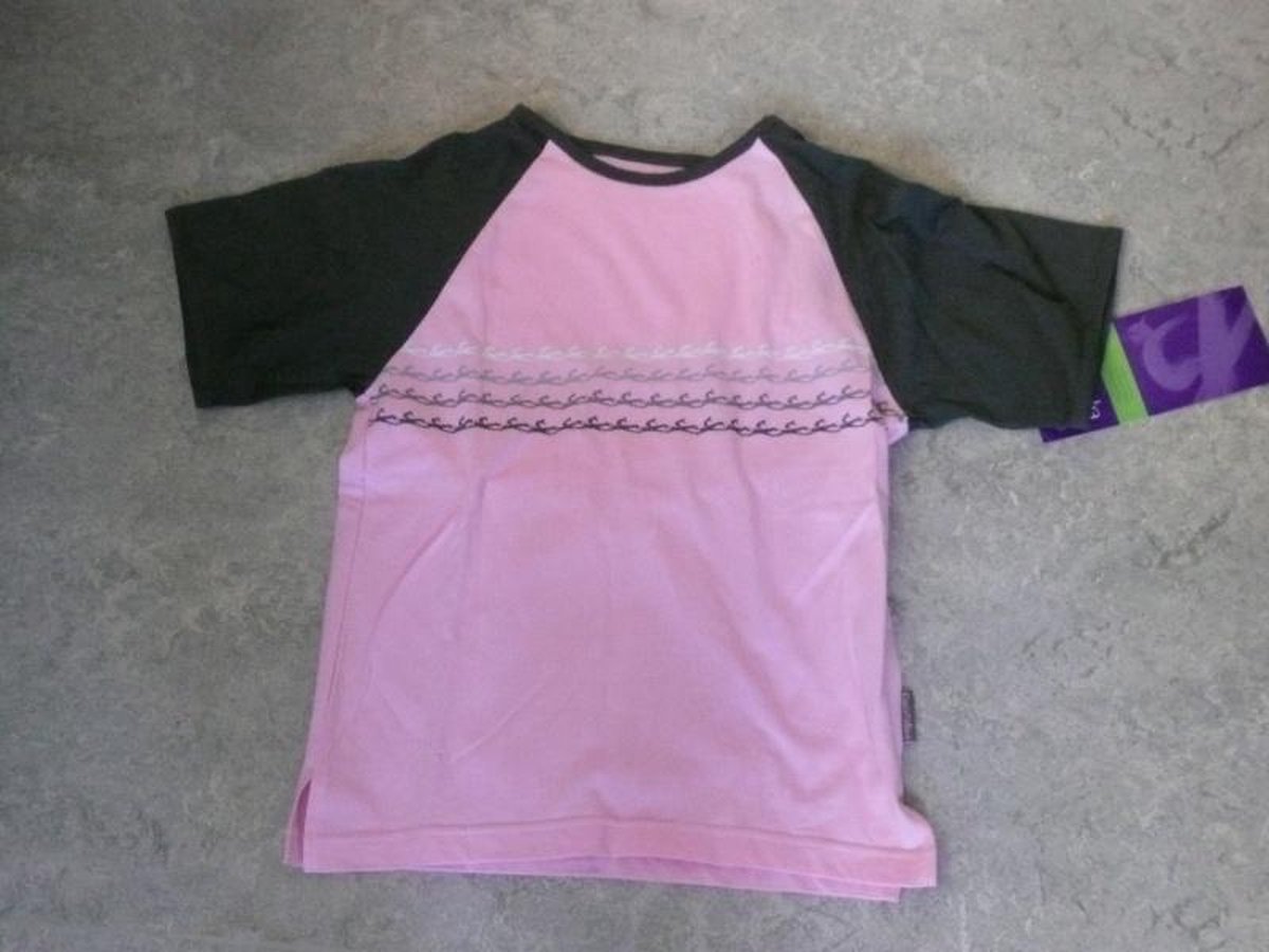 Equi theme tshirt roze met grijs maat XS