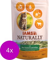 Iams Naturally Cat Adult Lam&Rijst - Kattenvoer - 4 x 700 g