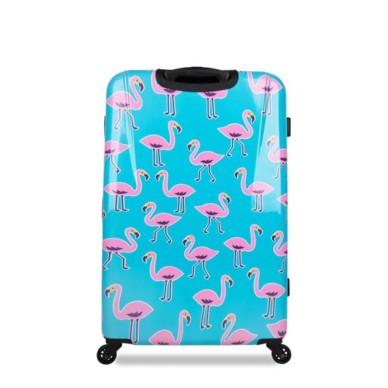 BHPPY Reiskoffer groot 76x49x29cm - Lichtgewicht koffer met 95L inhoud - Reiskoffer met 4 wielen - Veilig cijferslot - Flamengogo