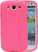 Sand Look TPU Backcover Case Hoesje voor Galaxy S3 i9300 Roze