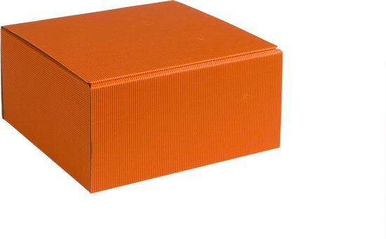 Geschenkdoos ribbelkarton 30x30x11cm ORANJE (35 stuks)