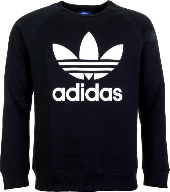 adidas Trefoil Sweatshirt Heren Sporttrui Maat XL Mannen zwart