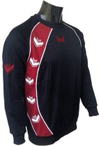 KWD Sweater Pronto - Zwart/rood - Maat XXL