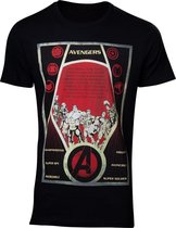 Marvel The Avengers Heren Tshirt -M- Constructivism Poster Zwart