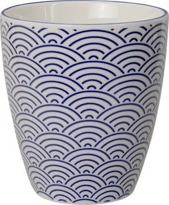 TOKYO design studio Nippon Blue Sushi Set à Sushi Bleu-Blanc, 6 pièces, 2 Assiettes à Sushi, 2 Bols à Sauce, 2 Baguettes, Porcelaine Asiatique, Design Japonais, INCL. boîte Cadeau