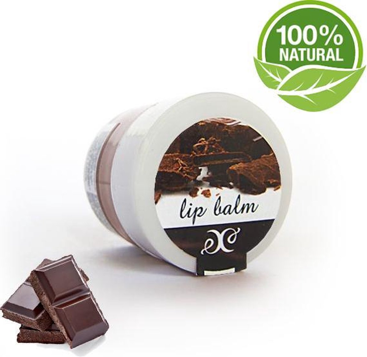 Lippenbalsem Chocolade 30 ml, Herstelt, Hydrateert En Voedt •100% Natuurlijk & Gecertificeerd•