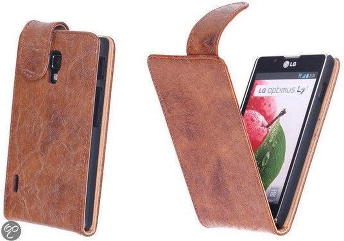 Bestcases Vintage Bruin Flipcase LG Optimus L7 2 P710
