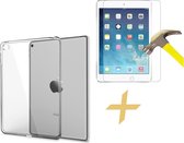 Hoes + Screenprotector geschikt voor Apple iPad Mini (2019) / Mini 4 - Transparant TPU Siliconen Case