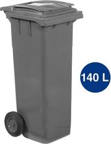 Afvalcontainer op wielen - 140 l grijs
