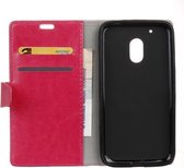 Celltex wallet case hoesje Motorola Moto G4 Play roze