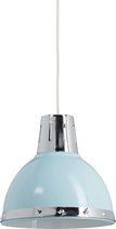 relaxdays hanglamp rond - plafondlamp industrieel - pendellamp eetkamer - E27 - metaal light Blue