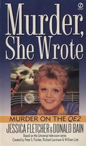 Boekomslag van 'Murder, She Wrote', met een foto van Jessica Fletcher op een cruiseschip