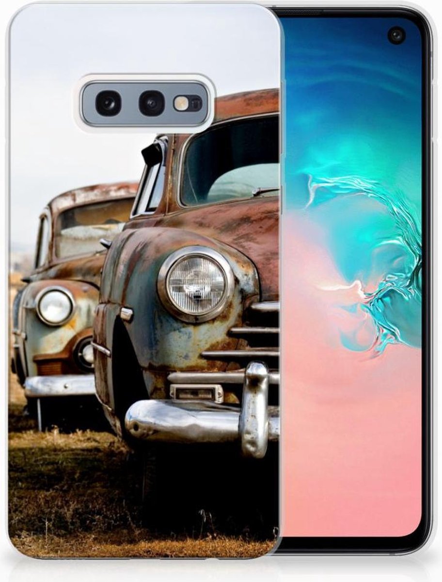 Samsung Galaxy S10e Siliconen Hoesje met foto Vintage Auto