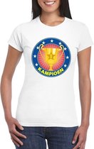 Wit kampioen shirt voor dames M