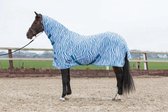 Harry's Horse Vliegendeken mesh met hals & singels, zebra medival blue 115cm