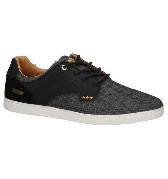 Pantofola d'Oro - Comacchio Low - Casual schoen veter - Heren - Maat 47 - Zwart;Zwarte - 25Y -Black