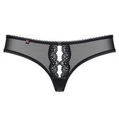 Obsessive Slip met Open Stukken – Erotisch Onderbroek – Maat S/M – Zwart