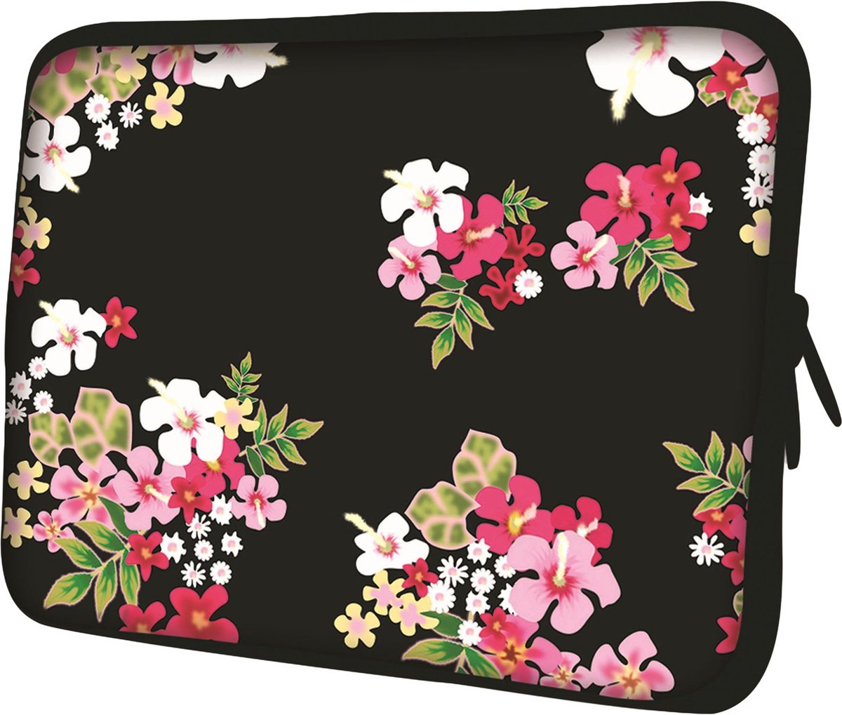Sleevy 13.3 laptophoes gekleurde bloemen - laptop sleeve - Sleevy collectie 300+ designs