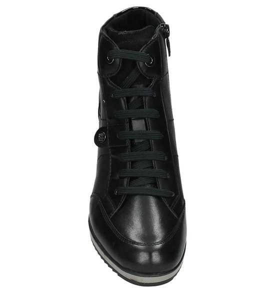 Geox D 4454 A - Sneaker met sleehak - Dames - 9999 Black Vit.Lis/Vit.Sin -  40 | bol.com