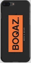 BOQAZ. iPhone 8 Plus hoesje - Labelized Collection - Orange print BOQAZ