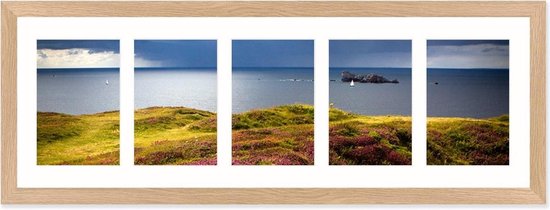 SecaDesign Anima Vijfluik Fotolijst - Fotomaat 10x15 cm - Essenhout kleur