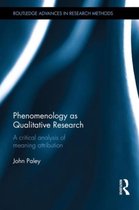 Routledge Advances in Research Methods- Phenomenology as Qualitative Research