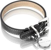 Hennessy and Sons Royal - Hondenhalsband - Zwart - maat L