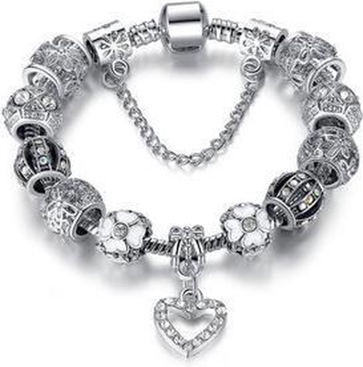 Bracelet charm coeur argent | bol