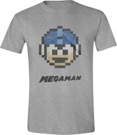 Megaman - 1UP Men T-Shirt - Grijs Melange - Maat L