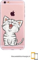 Nieuwetelefoonhoesjes.nl Apple Iphone 6 / 6S Siliconen hoesje (katje)