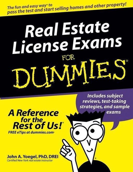 Real Estate License Exams For Dummies Ebook John A Yoegel Phd 9780471750994 Boeken 