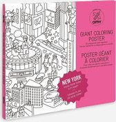 OMY - Kleur poster New York - Giant coloring poster New York - voor jong en oud - 100 x 70 cm