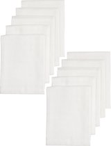 Meyco Baby Uni hydrofiele doeken - 10-pack - white - 70x70cm