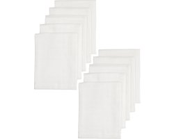 Product: Meyco Baby Uni hydrofiele doeken - 10-pack - white - 70x70cm, van het merk Meyco