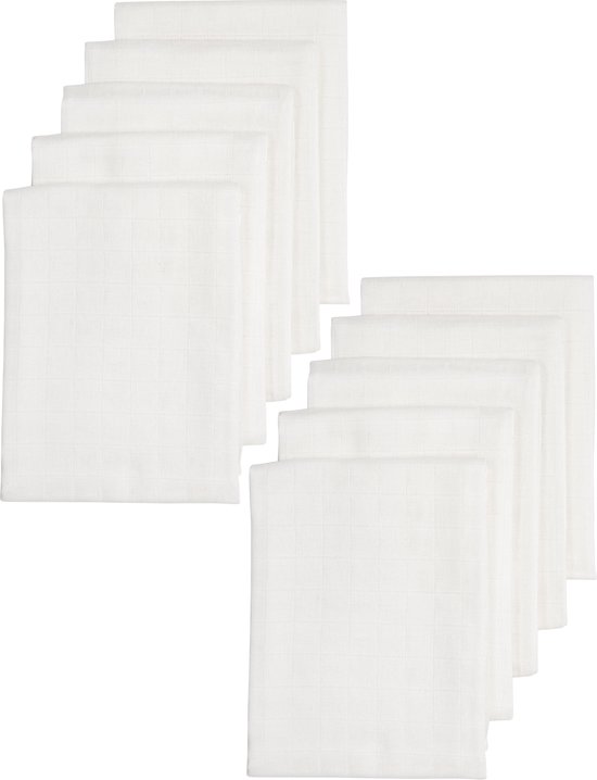 Product: Meyco hydrofiele luiers uni wit - 10-pack, van het merk Meyco