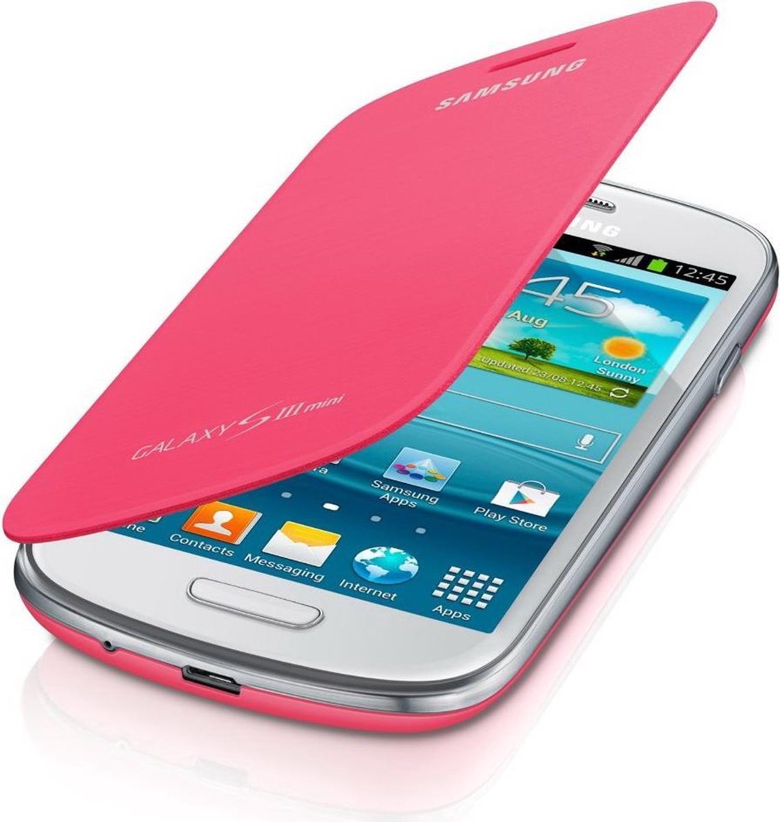 bestellen Frustratie het formulier Samsung Flip Cover voor de Samsung Galaxy S3 Mini - Roze | bol.com