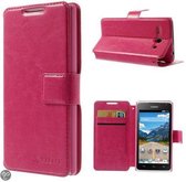 Magnetic wallet case hoesje Huawei Ascend Y530 Pink