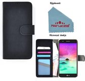 Pearlycase® Wallet Bookcase Zwart Portemonnee Hoesje voor LG K10 2018