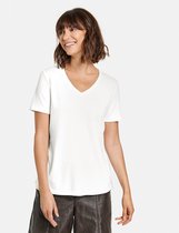 TAIFUN Shirt met V-hals en blouseachtig achterpand