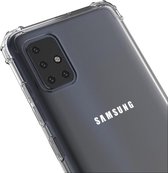 Ceezs Military Shockproof TPU hoesje geschikt voor Samsung Galaxy A51 - telefoonhoesje met verstevigd design - Back cover - TPU/silicone hoesje - transparant
